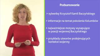 Utwory Baczyńskiego  kontekst wojenny [upl. by Jakie]