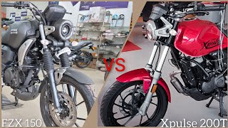 HERO Xpulse 200T vs YAMAHA FZX 150  Best Retro Bike  Harsh verma [upl. by Kerrill]