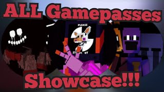 Showcasing ALL Gamepasses  Fazbears Revamp RP P2  Roblox [upl. by Emirej507]