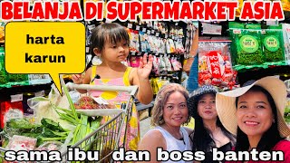 BELANJA HARTA KARUN DI SUPERMARKET ASIA KELUAR AMA IBU DAN BOS BANTEN [upl. by Coralyn]