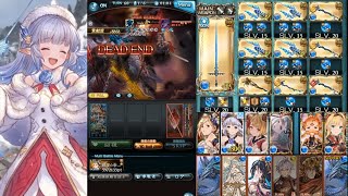 【グラブル】天破ルシファーHL フルオート 水治癒マグナ 汁消費0本Lucilius HL full auto w Ascendant Prayer water magna no revive [upl. by Lemaceon]