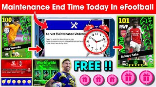 Maintenance End Time In eFootball™ 2025 Mobile  Pes Server Maintenance End Time [upl. by Huba]