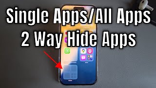 Hide apps iPhone and full page apps with easy tricks iphone [upl. by Fosque]