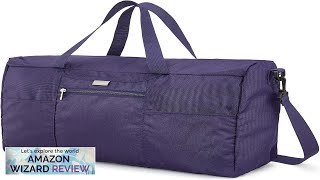 Samsonite Foldaway Packable Duffel Bag Evening Blue Medium Review [upl. by Ihcelek]