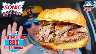 Sonic® Pulled Pork BBQ Cheeseburger Review 🚀🐖🍔  theendorsement [upl. by Albur204]