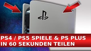 PS inkl PS5 Account teilen 🆗 Deutsch PlayStation 4  PS5 Spiele mit Freunden sharen 50 sparen [upl. by Gwen]