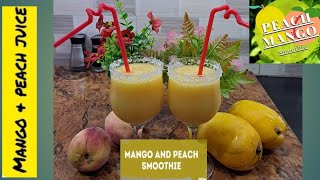 How to Make mango peach Smoothie 2 Ingredient  No Banana [upl. by Psyche527]