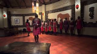 Maasai Tribe Men amp Women Dancing amp Singing  Chanting  Sopa Safari Lodge Maasai Mara Kenya Africa [upl. by Deuno615]