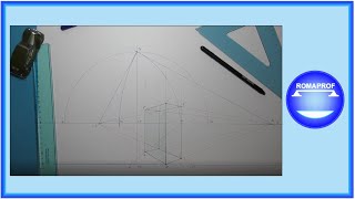 PROSPETTIVA ACCIDENTALE DI UN PARALLELEPIPEDO CON LAUSILIO DEI PUNTI DI MISURA  479 [upl. by Peskoff]