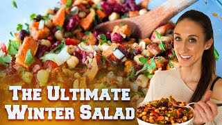 Healthy Sweet Potato Salad With The Best Dressing Easy Vegan Winter Recipe  Maria Tergliafera [upl. by Past]