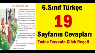 6sınıf türkçe ders kitabı sayfa 19 cevapları emine teyzenin çilek reçeli [upl. by Tyra]