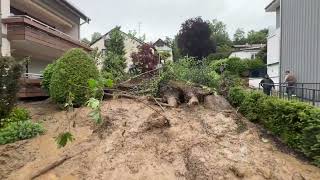 Starkregen und Überschwemmungen Jahrhunderthochwasser im Leiblachtal fordert die Einsatzkräfte [upl. by Wonacott]