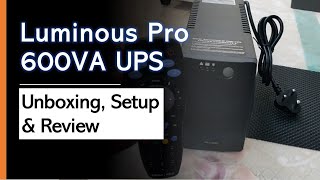 Luminous Pro 600VA UPS Unboxing Setup and Review [upl. by Airtened386]