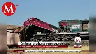 Choque de trenes en Ciudad Juárez deja un muerto [upl. by Aihsotal]