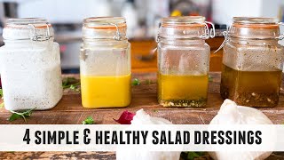 4 HEALTHY Salad Dressings that will SERIOUSLY Flavor your Salads [upl. by Mozart]