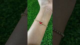 DIY Heart 💗 Shape Bracelet shorts youtubeshorts diy handmade bracelet craft [upl. by Aynav]