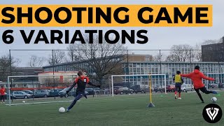 Shooting Game  6 Variations  Football Exercises  Soccer Drills  U13  U14 [upl. by Aleafar]