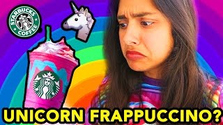 TRYING THE UNICORN FRAPPUCCINO FROM STARBUCKS [upl. by Aicad]