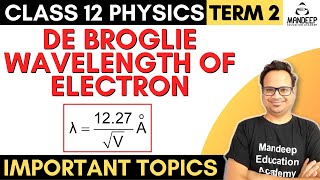 De Broglie Wavelength of Electron Class 12 Physics  Dual Nature of Matter amp Radiation CBSE Term 2 [upl. by Jenne]