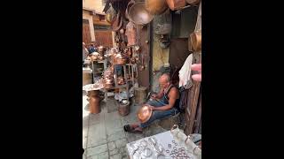 Coppersmith in Fes medina [upl. by Dierdre]