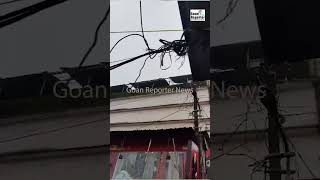 Goan Reporter Dangerous Roof Top of Prestige Arcade Building Behind Municipal Market blown away [upl. by Sitto]