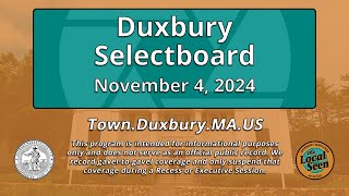 Duxbury Selectboard 1142024 [upl. by Laohcin]