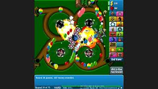 Bloons Tower Defense 4 Track 5  Intermediate  Hard  No Lives Lost [upl. by Asiaj]