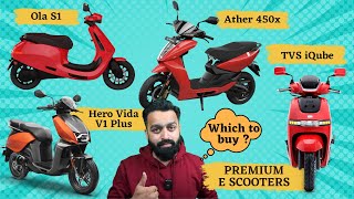 2023 Ola S1 Vs TVS iQube Vs Ather 450x Gen 3 Vs Hero Vida V1 Plus Electric Scooter  PVJ Educational [upl. by Orazio857]