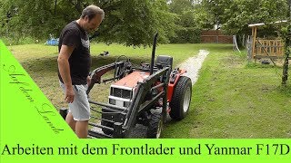 Vorstellung Yanmar F17d  Fahren und arbeiten mit dem Kleintraktor  Frontlader Test [upl. by Timms]