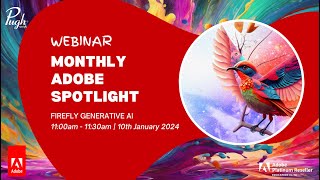 Webinar Monthly Adobe Spotlight Firefly Generative AI  January 2024 [upl. by Griseldis]