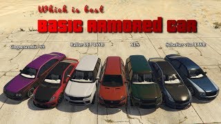 Gta V Best Basic Armored Car  Schafter vs Baller vs XLS vs Cognoscenti [upl. by Gatias381]