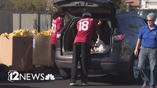 AZ Cardinals help feed families in need [upl. by Emelita870]