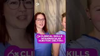 Deltoid Injection Clinical Skills SHORT  LevelUpRN [upl. by Ahsietal264]