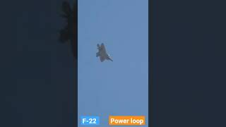 F22 RAPTOR FIGHTER JET DOES A POWER LOOP [upl. by Ilan]