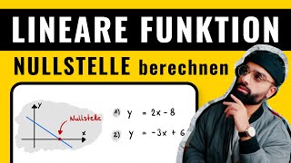 Lineare Funktion  Nullstelle berechnen  Mathe  Herr Maqbool [upl. by Notlehs645]