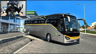 Smooth Bus Drive Trough Village in Portugal  Euro Truck Simulator 2  Logitech G29 Setup Handbrake [upl. by Kiraa]