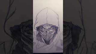 How To Draw Sub Zero  Mortal Kombat SketchTutorialshortvideo [upl. by Ardnoet]