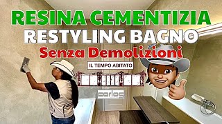 RESINA CEMENTIZIA  Restyling bagno senza demolizioni [upl. by Hastings]