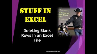 Deleting Blank Rows in Excel [upl. by Iliak]