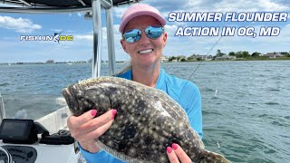 Summer Flounder Action in OC MD  With Tips amp Techniques [upl. by Cavanaugh757]