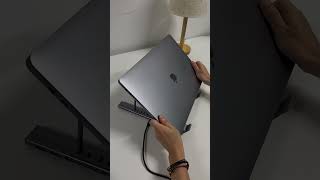 This USB C hub is also a laptop stand especially for apple computers that don’t have USB A ports [upl. by Amory]