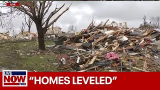 Nebraska tornado damage shows destroyed homes multiple tornados caught on camera  LiveNOW from FOX [upl. by Skipp]