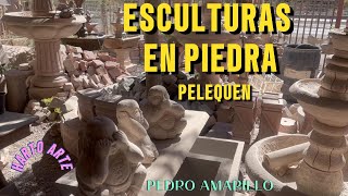 ESCULTURAS DE PIEDRA EN PELEQUEN  HARTO ARTE  PEDRO AMARILLO [upl. by Acirtap]