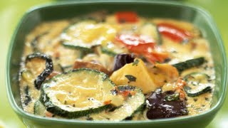 Recette  Flan de tomates courgettes et thon [upl. by Duquette]