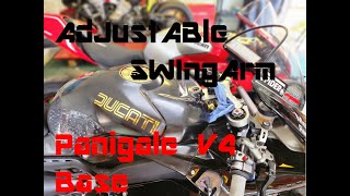 Ducati Panigale Swingarm Conversion  Convert your Base or S to V4R Adjustable Pivot  EASY [upl. by Dhruv]