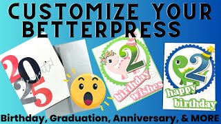 REGISTRATION BetterPress Birthday Anniversary Graduation Bold Color Mix Numbers teamspellbinders [upl. by Gabbie]