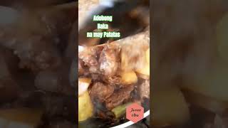 Adobong Baka na may Patatas adobo adobongbaka yummy delicious pinoyfood asmrsound [upl. by Schwinn232]