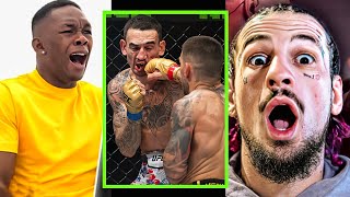 Fighters react Ilia Topuria KOs Max Holloway at UFC 308 [upl. by Naols94]