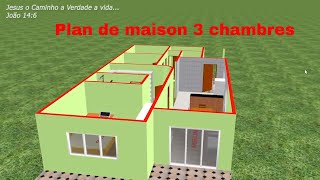 Plan de maison 3 chambres [upl. by Nnylecoj213]