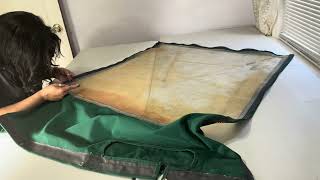 How to replace foggy or burnt isinglass for the boat canvas without changing the size of the piece￼ [upl. by Bordiuk]